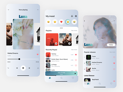 Music Player - Mobile App app daily ui 009 daily ui 100 day challenge design e commerce mobile app music player ui ux