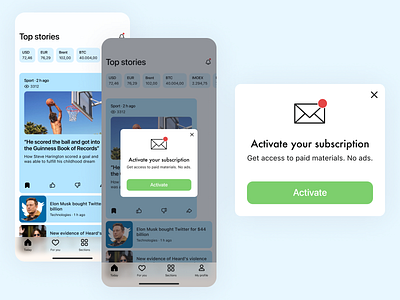 Pop-Up / Overlay - Mobile App app daily ui 100 day challenge daily ui 17 design e commerce mobileapp new app news pop up overlay ui ux