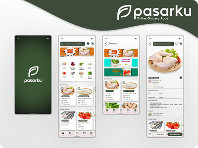Pasarku : Online Grocery App design figma grocery shopping mobile app ui user interface ux