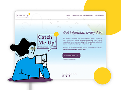 Daily UI Challenge 003 : Catch Me Up! Landing Page Exploration