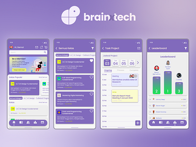 BrainXTech : Application Online Course app collaboration design features figma online course project ui user experience user interface ux