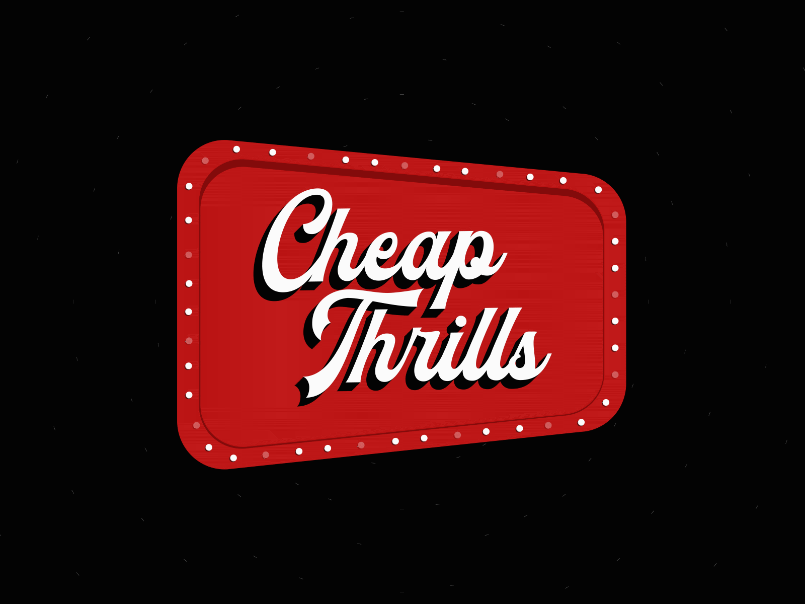 Cheap Thrills - Typography clean dailyui graphic design illustrator lettering minimal motion motiongraphics text type typography ui