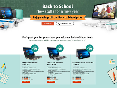 Web design for back to school ui ux web