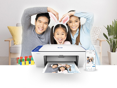 Family printer branding design web