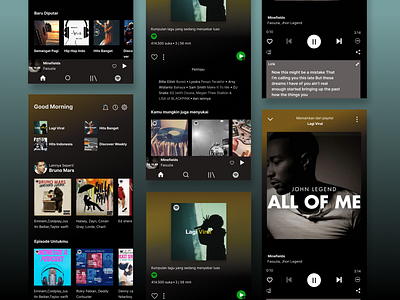 Music app branding design typography ui