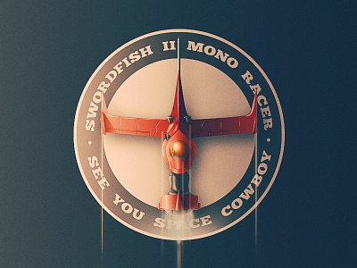 Swordfish II badge cowboy bebop icon illustrator jet rocket san diego seal space spaceship swordfish ii vector