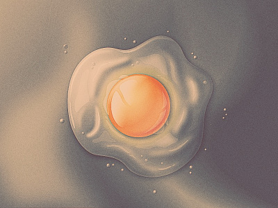 Sunny Side Up! egg illustration illustrator san diego skeuomorphic skeuomorphism sunny side up vector yolk