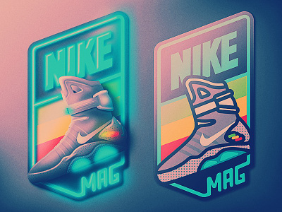 Nike Air Mag Badge 80s back to the future badge icon kicks nike retro san diego shoe shoes skeuomorphic skeuomorphism