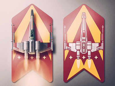 Rebel Aces ace badge grain icon lighting rebellion san diego skeuomorphism star wars starwars the force xwing