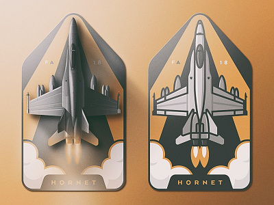 F/A-18 Hornet Badge Design aerospace badge f 18 flight hornet jet pilot san diego skeuomorphic sky