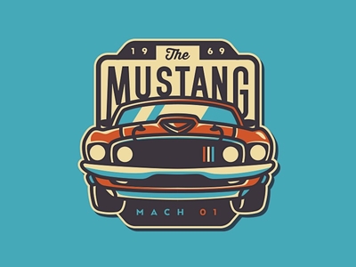 '69 Mustang Mach 1 Badge by Michael Fugoso - Dribbble