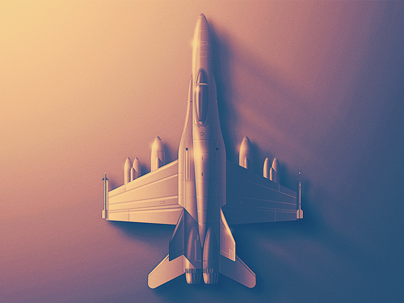 F-18 Hornet Skeuo Icon by Michael Fugoso on Dribbble