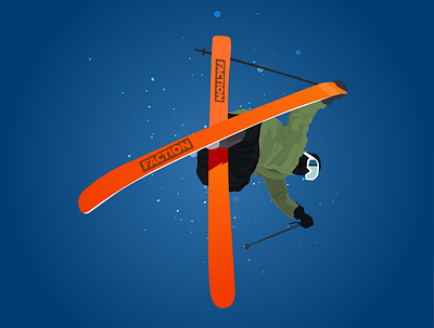 Ski design digital graphic design ill illustration portrait ski skier