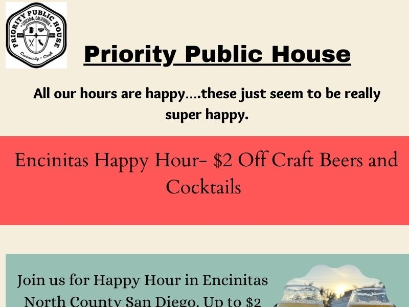 Best Cocktails Bar Encinitas | Priority Public House by Priority Public ...