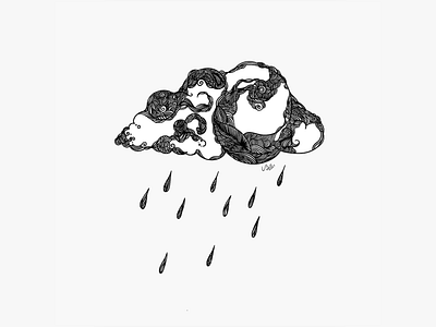 RainDrops branding bw design graphic design illustration intuitive rain raindrops weather