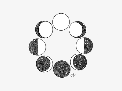 Moon cycle branding bw design graphic design illustration intuitive moon moon cycle
