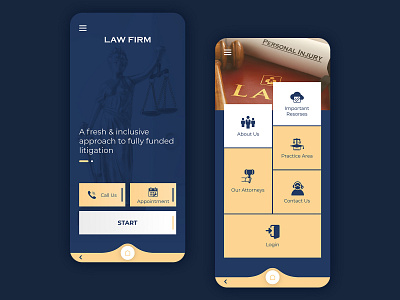 Law Firm UI Concept branding clean concept design fantasy graphic law law firm modern photoshop prototype ui ux xd