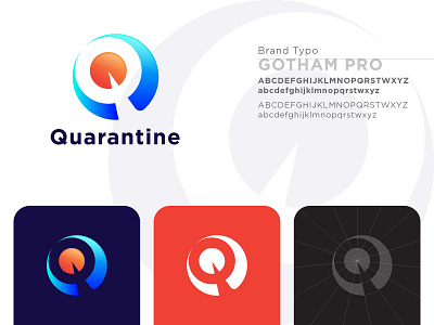 Q Letter Logo clean colorful concept creative design illustration logomark logotype modern q letter q logo quarantine trendy vector