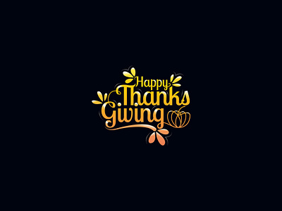 Happy Thanks Giving Typography calligraphy gift card gold effect light text script font text effect thanks giving thanksgiving thanksgiving day typo typography vector