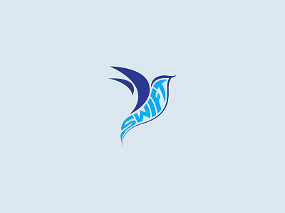 Swift bird logo clean concept flatdesign flying flying bird hummingbird logo logotype minimal speed swift symbol vector