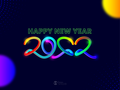 New Year 2022 background banner blend colorfull concept cool graphic illustration modern new year 2022 newyear2022 text style vector