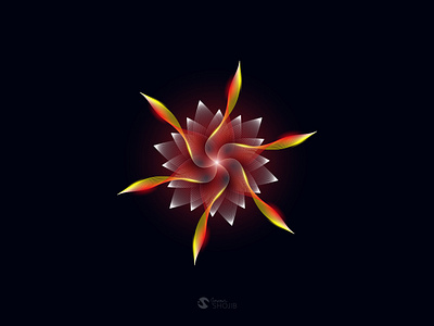 Neon Flower Illustration