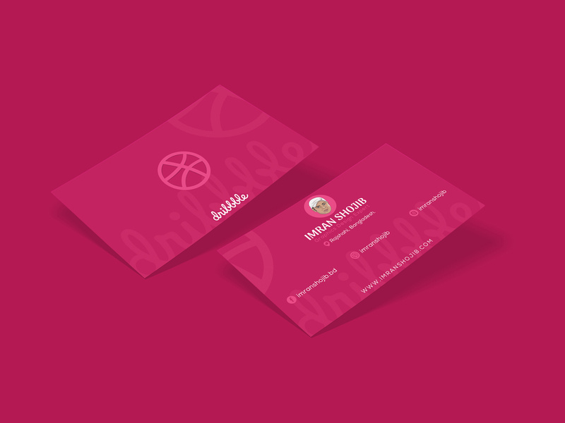 Dribbble Business card by Imran Shojib on Dribbble