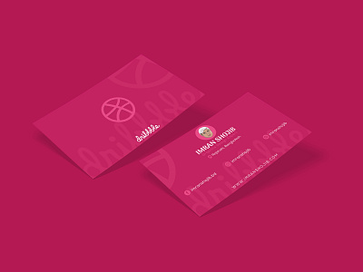 Dribbble Business card brand identity busines card concept cool creative design dribble card free graphic id card minimal namecard pink