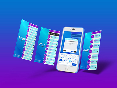 Reminder App UI Design android app app concept calander cool design free graphic iphone layout notification reminder ui ux