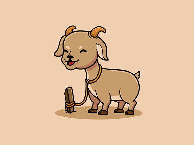 Cute Goat animation app branding design graphic design illustration logo vector