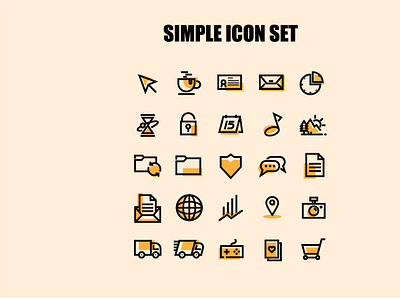 Simple Icon Set branding design graphic design icon illustration vector