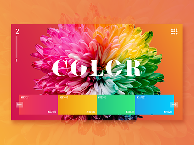 Colorful Page color colorful flower gradient interface landing page minimalist ui web webdesigner website