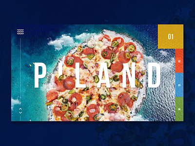 Pizza Island colorful interface island landingpage pizza ui ux web webdesigner website
