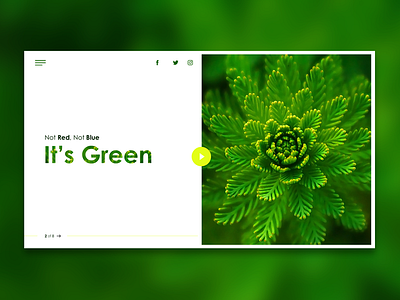 It's Green clean green interface landingpage leaf ui ux web webdesigner website