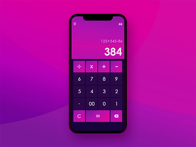 Calculator UI Design calc calculator daily ui gradient interface math number ui vibrant