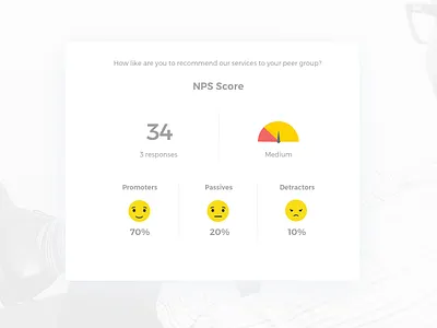 NPS Score card design nps product score smiley ui ux vraj247