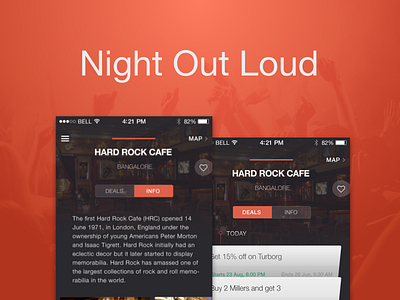 Nol- Night Out Loud app design flat grappus gurgaon material nol studio ui ux