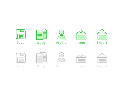 Freebie Icon Set copy export icon iconography import profile save ui ux