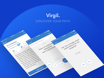 Virgil app career design discover flat grappus material path studio ui ux virgil