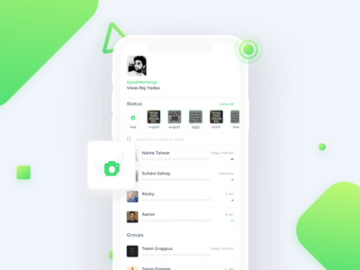 Whats App Redesign chat dashboard flat ios light material design phone x redesign ui ux whats app