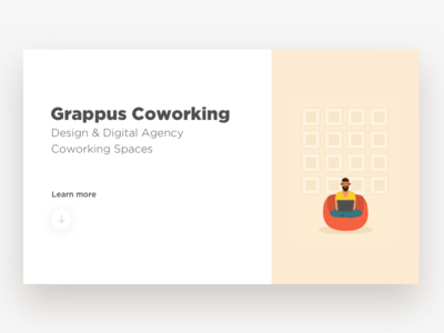 Grappus CoWorking cards design landing page minimal mobile presentation uidesign web design webdesign