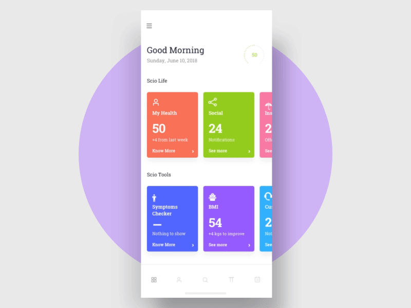 Blood Test Appointment form android blood booking calendar flat icons ios mobile motion test ui ux