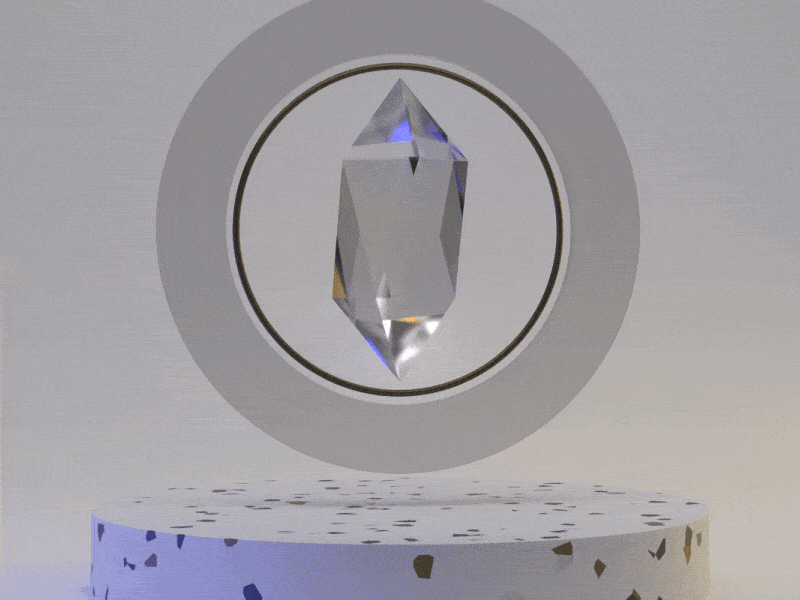 Crystal 3d 3d animation 3d art 3d render animation blender3d crystal glass loop marble motion design motion graphics