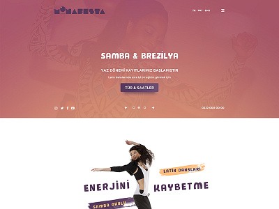 Landing Page concept corporate course dance header home homepage landing