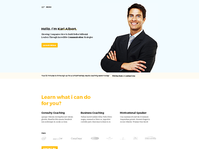 Landing Page Design business home home page landing landing page personal site