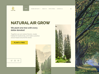 Save Natural. Plant a Tree branding design logo typography ui ux webdesign