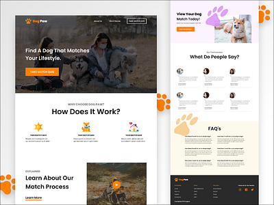 Dog Paw - The Dog Adoption Platform graphic design ui