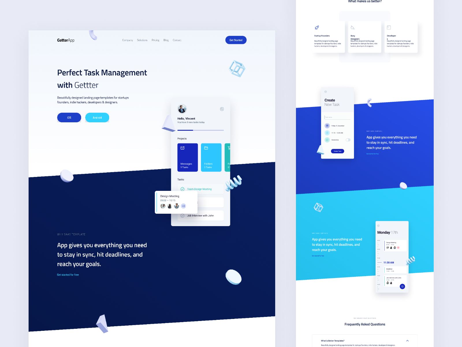 Getter Website Exploration by Vishal Verma on Dribbble