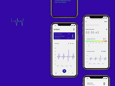 Monito - Healthcare App app branding clean design health healthcare heart rate monitor hrm ui ux