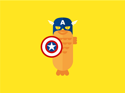 Captain America art captain america colour creative design digital art fish fun graphic design illustration marvel vector